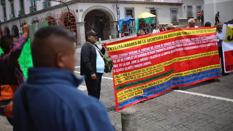 Policías protesta